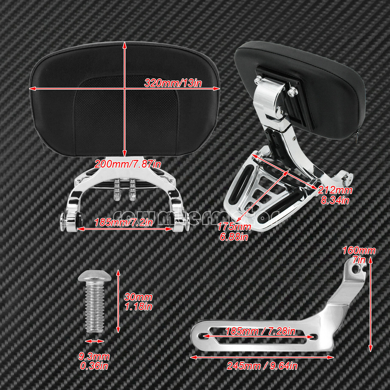 Multi-Purpose Driver Passenger Backrest Fit for Harley Fat Bob FXFB 2018-2022