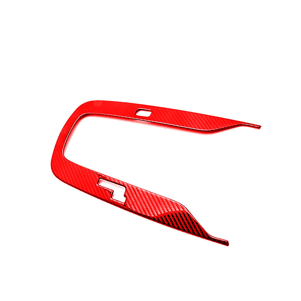 Red Carbon Fiber Gear Shifter Out Frame Cover Trim for Toyota for Corolla 2014-2018