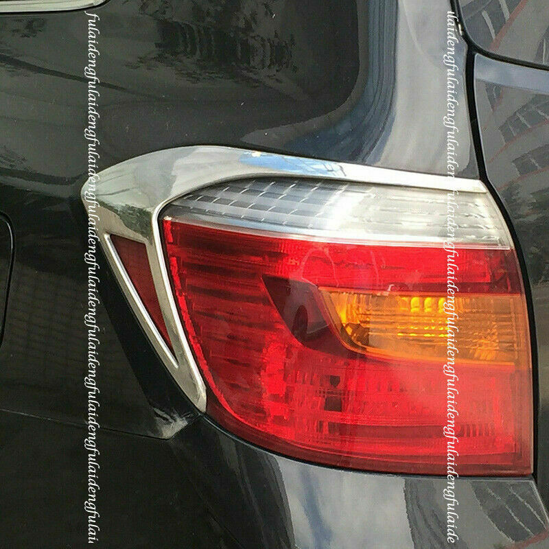 for Toyota Highlander 2008-2010 Chrome Rear Tail Light Lamp Eyelids Frame Cover