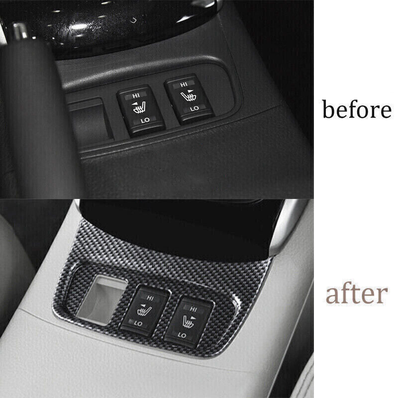 for Seat Memory Button Frame Cover Trim Fit for Nissan Sentra 2016-2019 Carbon Fiber