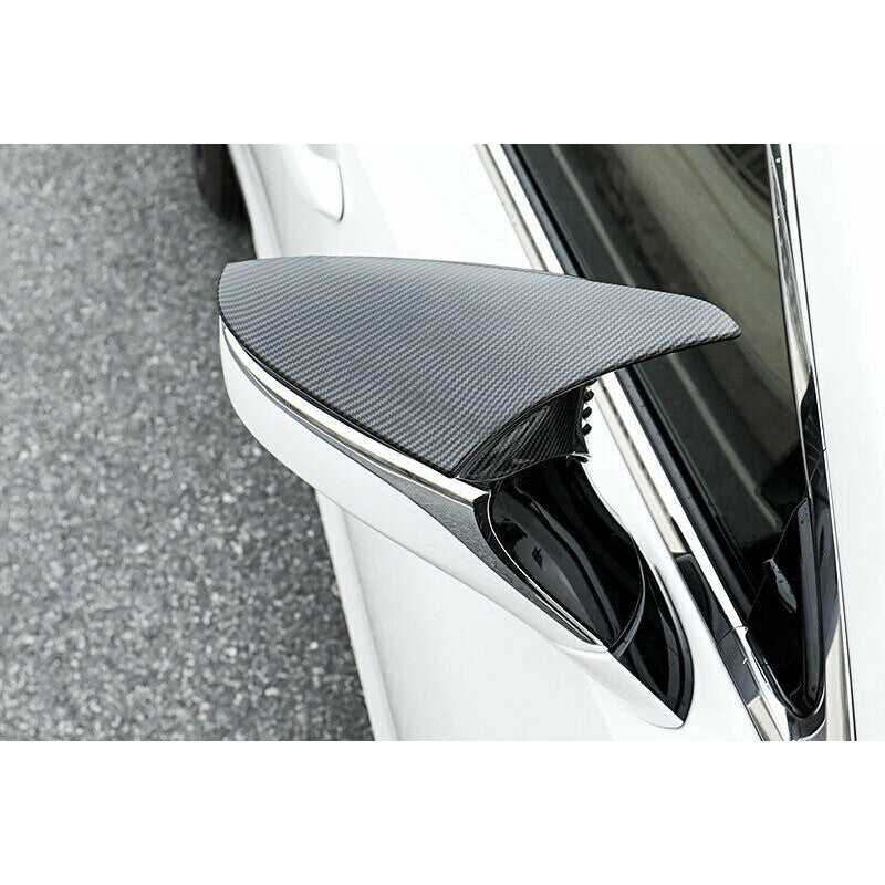 Carbon Fiber Ox Horn Rearview Mirror Cover Trim for Lexus RC 19-2022 for ES LS LC UX