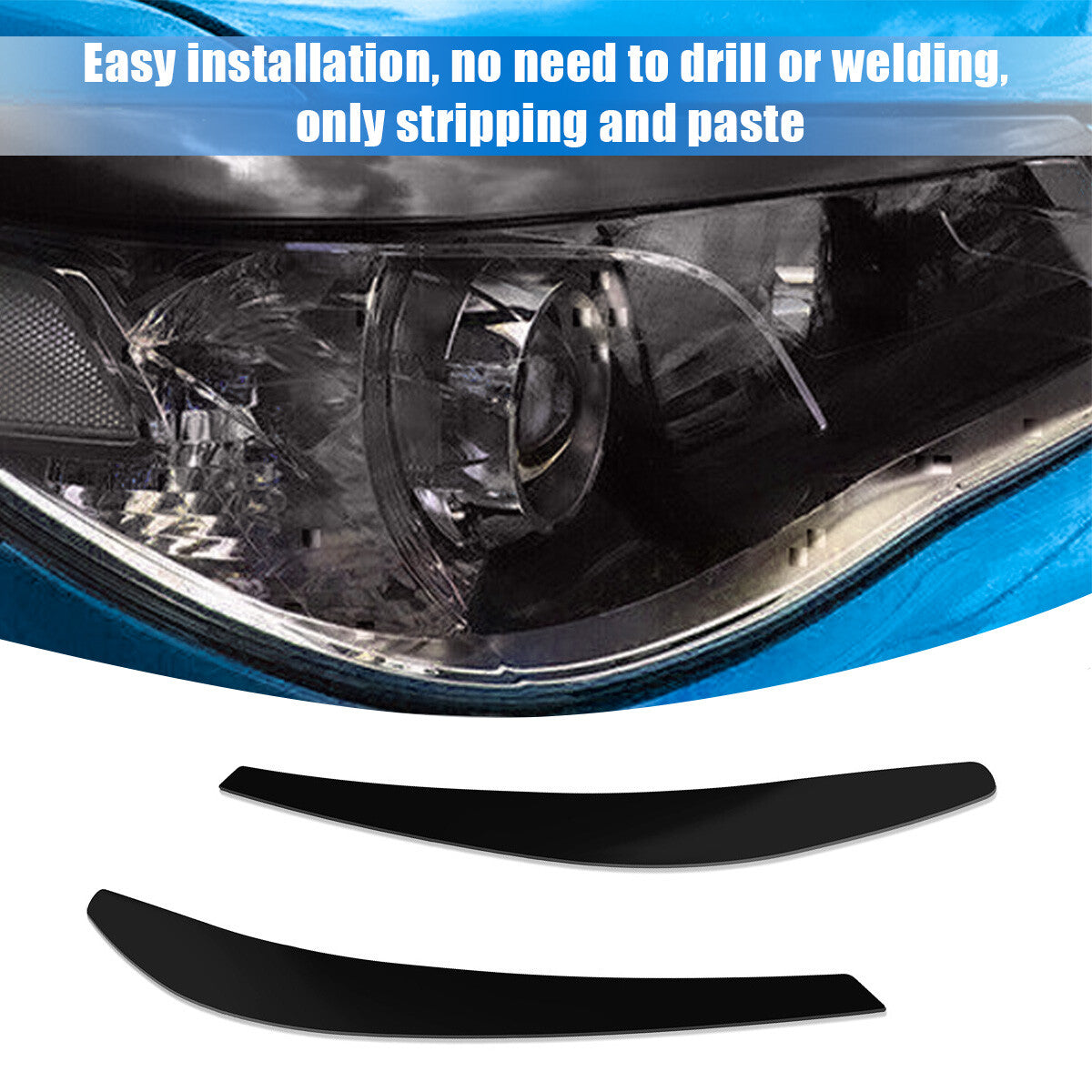 2PCS NEW Head Light Eyelids Eyebrows Lid Fits for Holden VE Commodore SS SSV AU