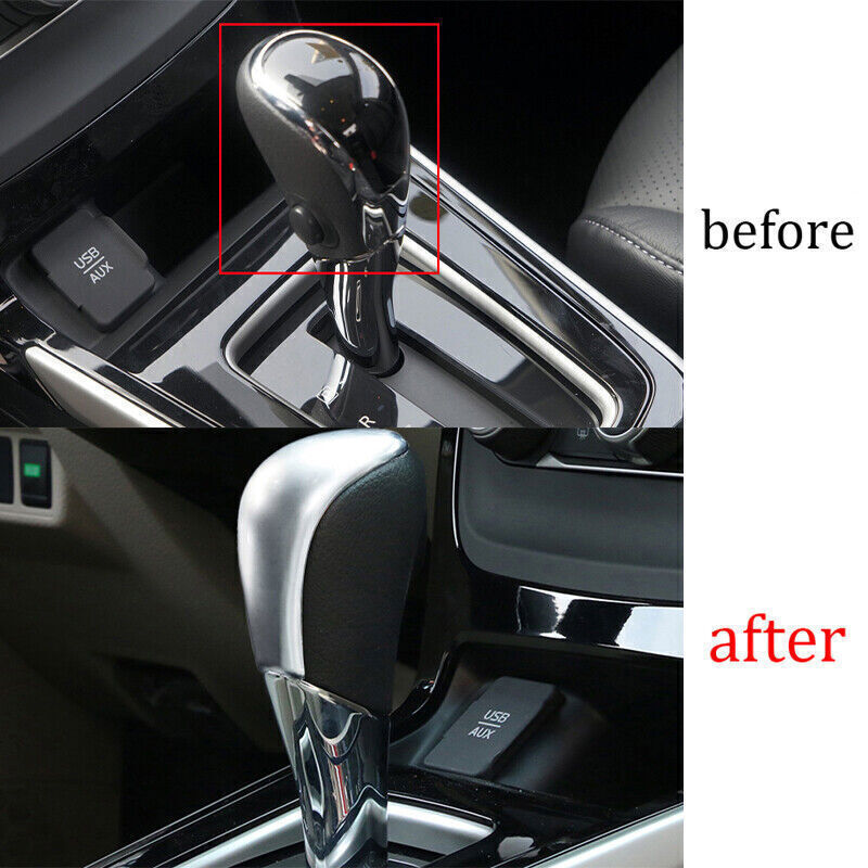 Gear Shift Knob Head Cover Trim for Nissan Sentra Sylphy 2013-2019 Matte Silver