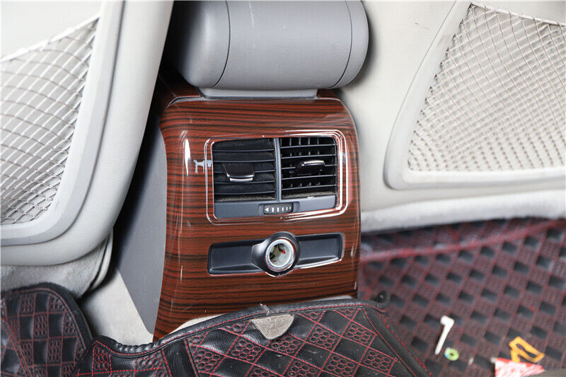 Inner Rear Air Outlet Vent Frame Trim 1PCS Fit for Audi A6L 2005-2011 Red Wood