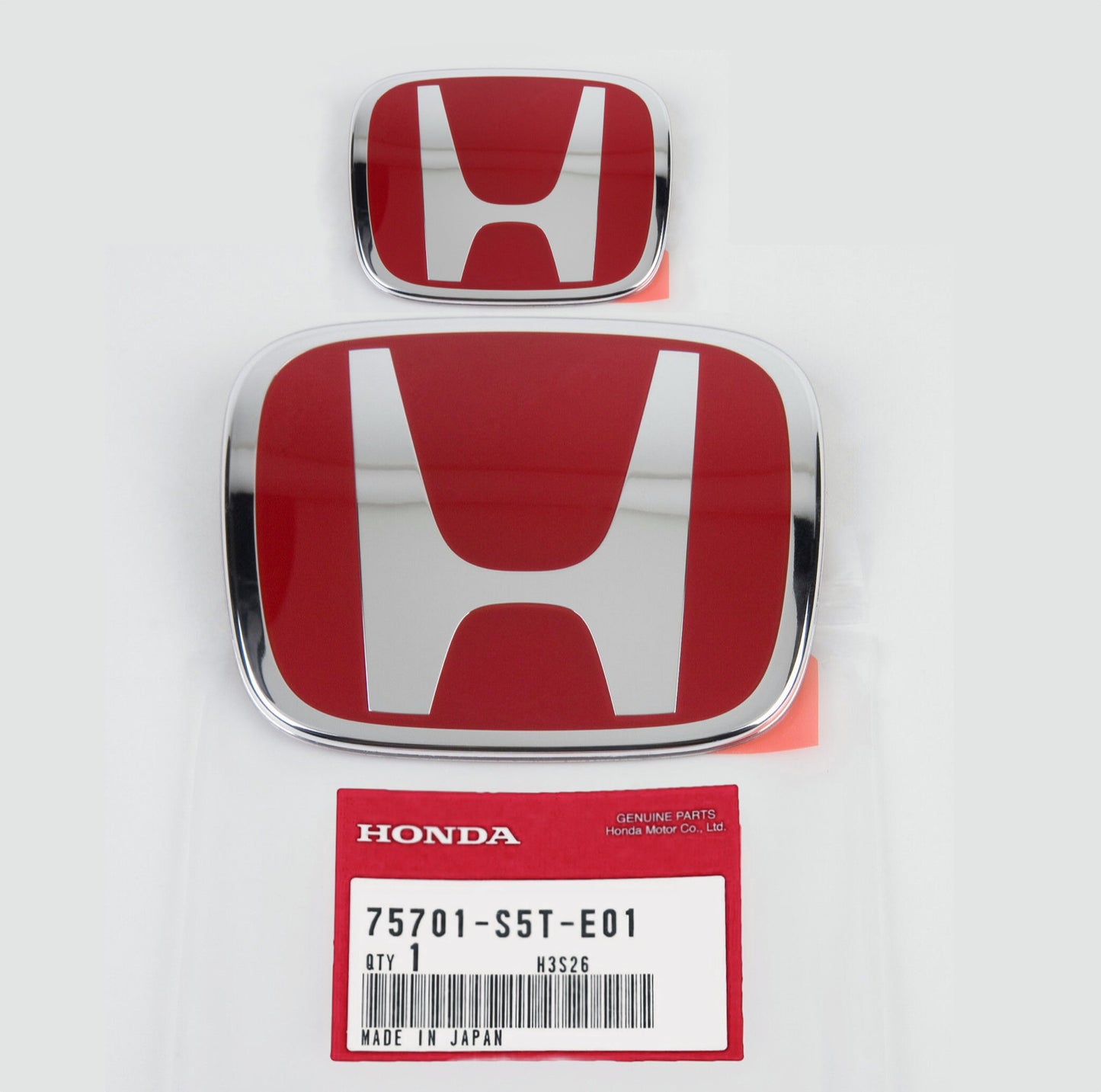 FIT for Honda for Civic Coupe 2Dr 06-11 JDM Red H Front Rear Type R grille emblem