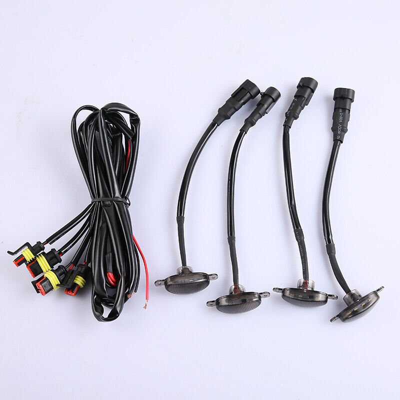 for Mazda CX-9 2021-2024 smoke Style Front Grill LED Marker Light Kit