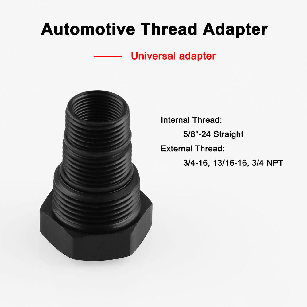 1¡ÁBlack 5/8-24 to 3/4-16 13/16-16 3/4 NPT Automotive Threaded Oil Filter Adapter