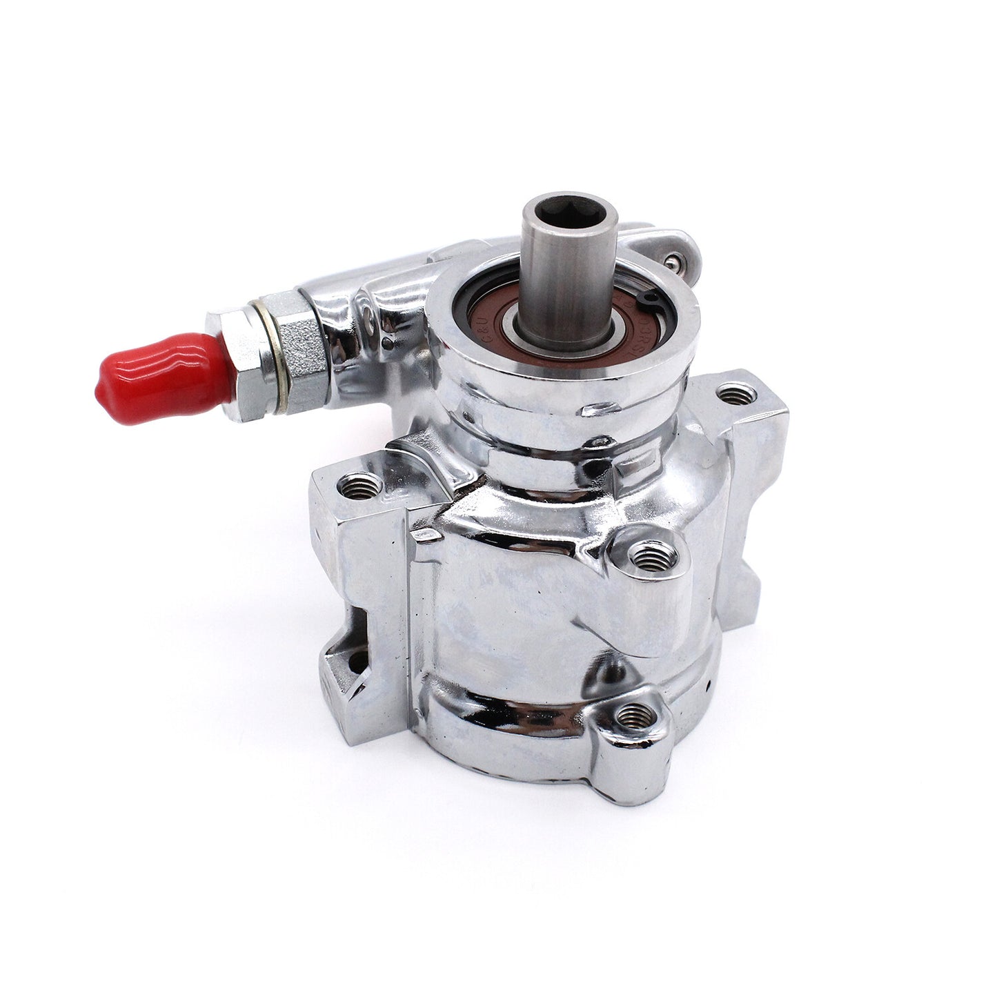 Remote Power Steering Pump Chrome 902102CHR Fits for 1980-01 Saginaw GM Type 2