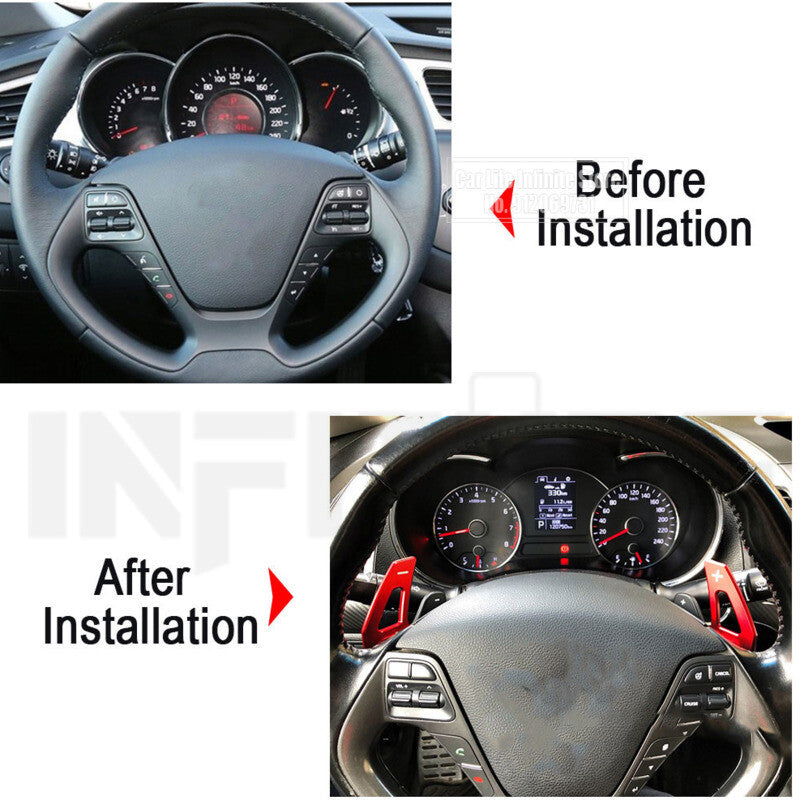 Blue Car Shift Paddles for KIA K3 13-17 K3S 14-17 Car Steering Wheel Shifter