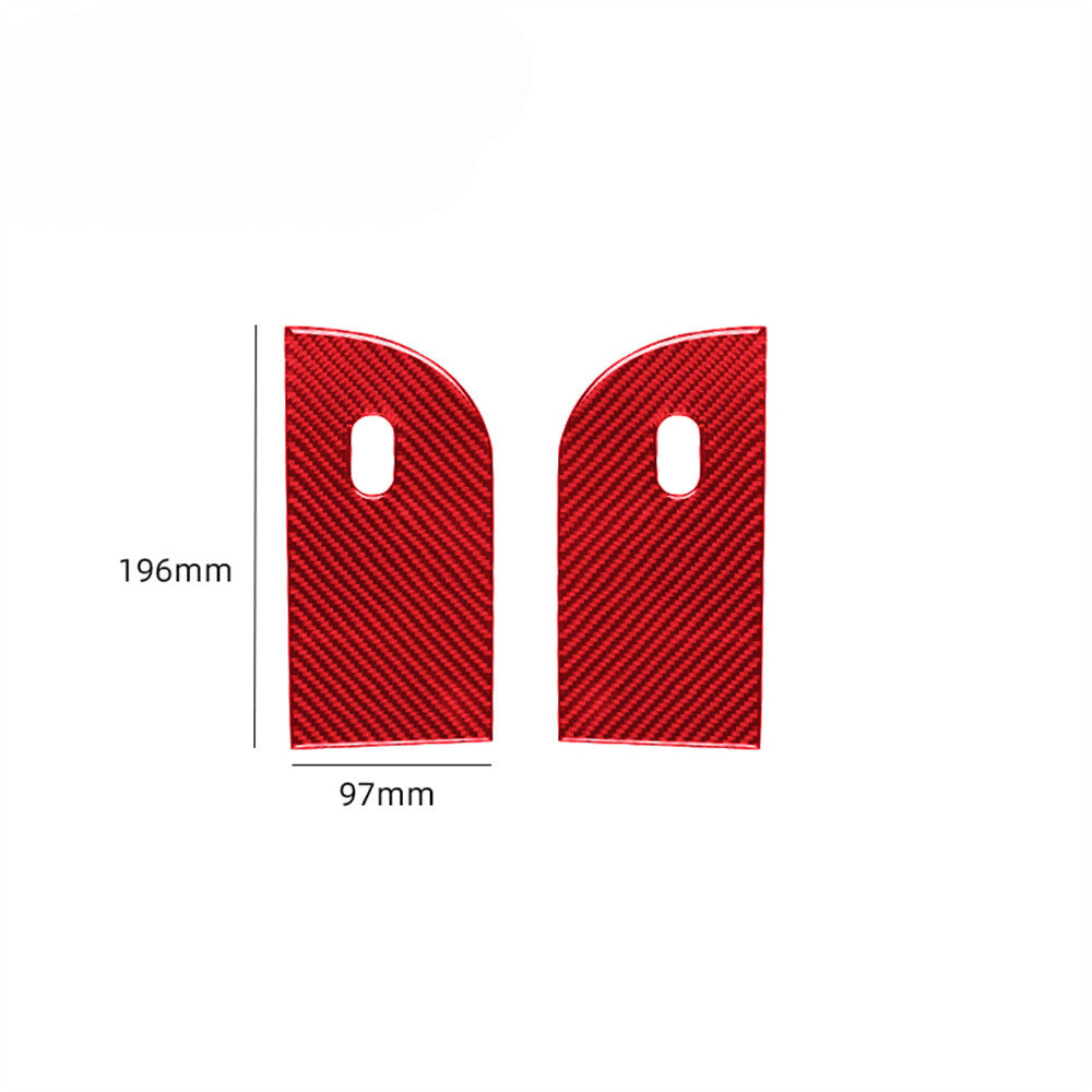 Red Carbon Fiber Rear Window Lift Panel Trim Cover Type B for Ford F150 2004-08