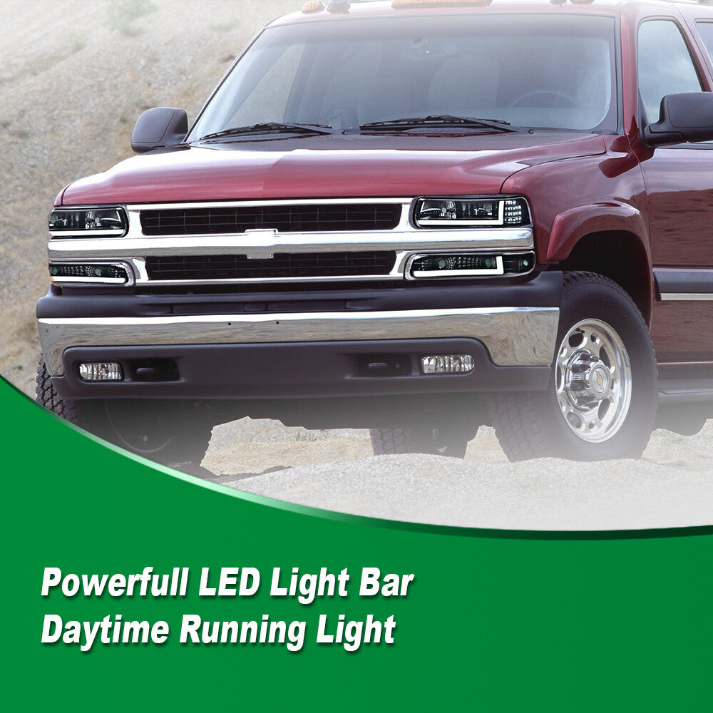 Shiyuan 99-02 for Chevrolet Silverado 00-06 Tahoe LED DRL Butter Sky + Azure