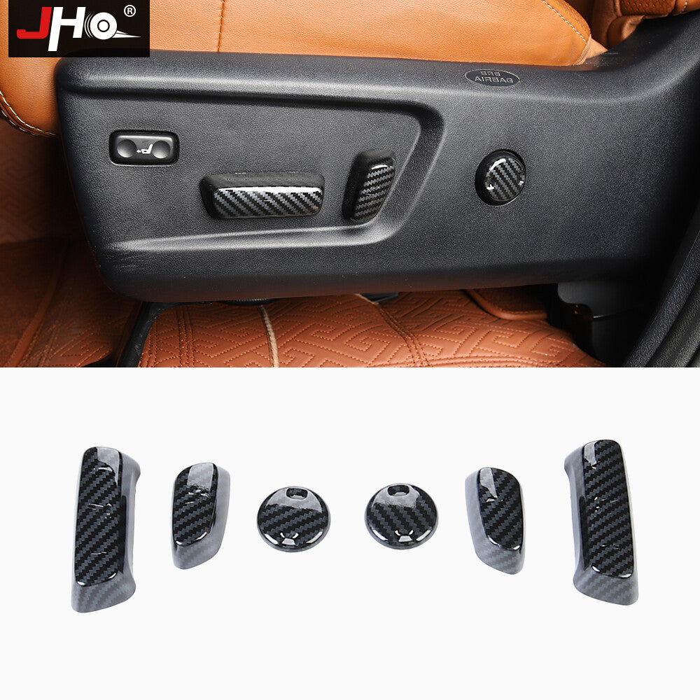 Carbon Fiber ABS Car for Seat Adjust Button Cover Trim for Toyota Tundra 2014-2021
