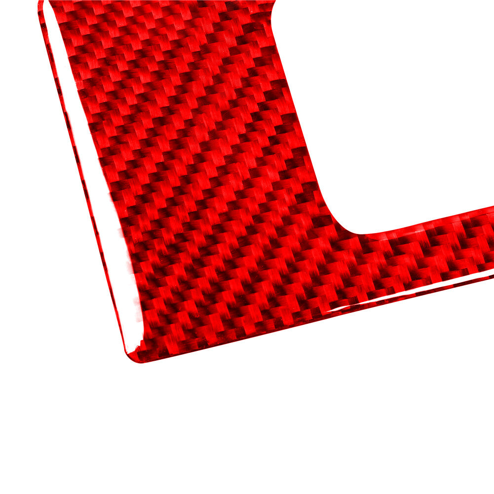 Red Carbon Fiber Center Air Vent Outlet Cover Trim for Volvo V60 2010-2017