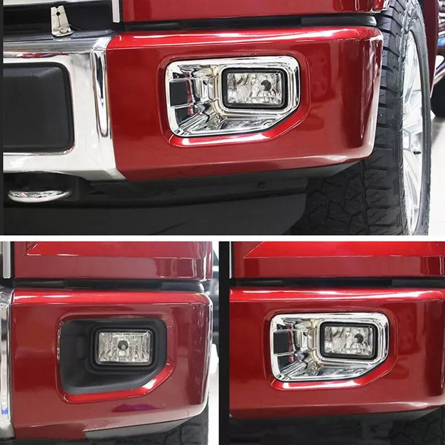 for Ford F-150 F150 Chrome Front Bumper Fog Light Cover Trim Fit 2015-2020 XLT