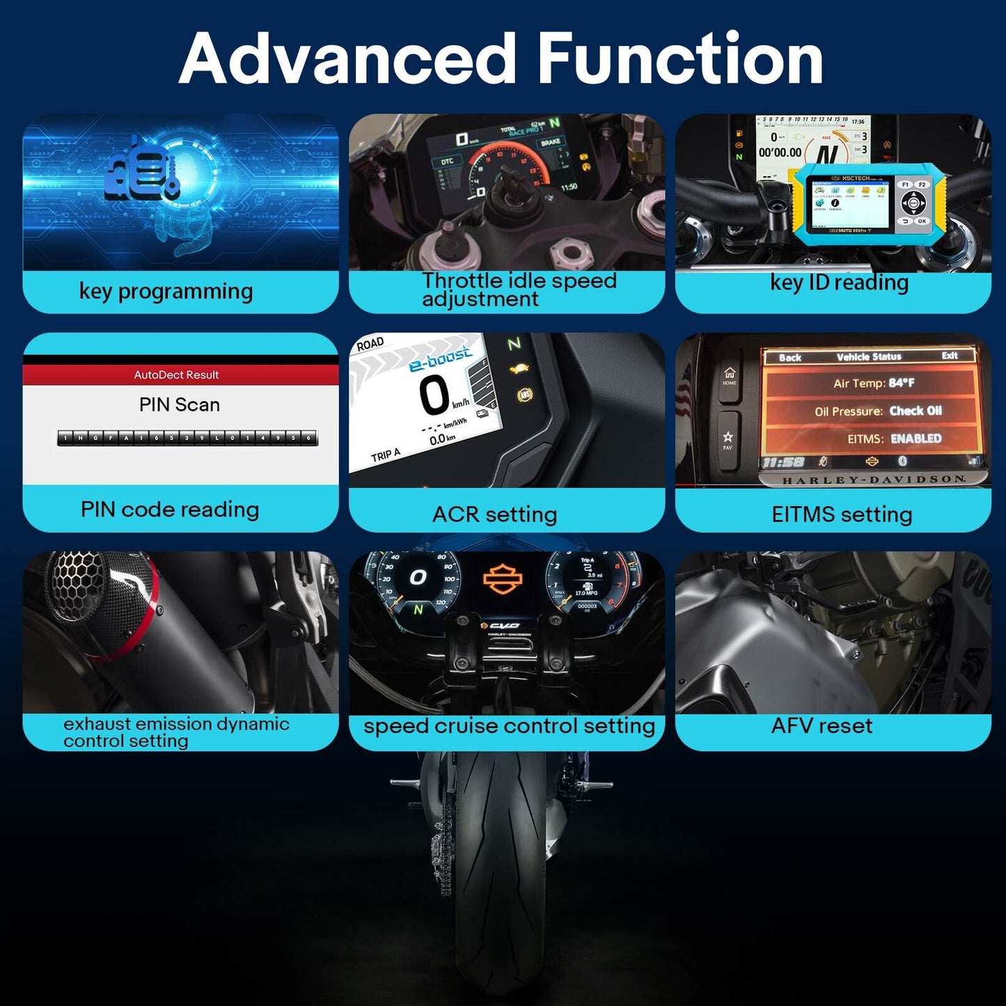 OBDEMOTO 900PRO K¨¦Y Programmer Motorcycle Diagnosis Matching M-ileage Adjustment