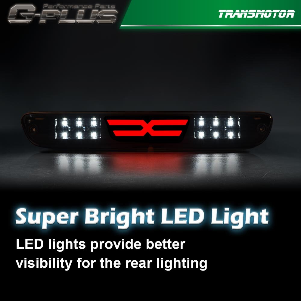 Suitable for 2004-2012 Colorado for Canyon black/clear LED pole 3rd brake light/cargo light