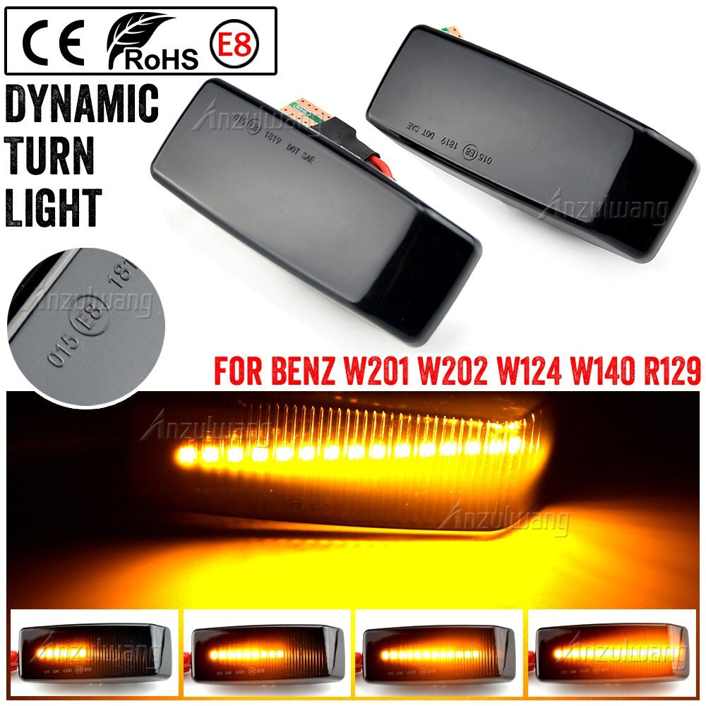 LED Sequential Dynamic Side Marker Turn Signal Light for Benz C-CLASS W202 03.19