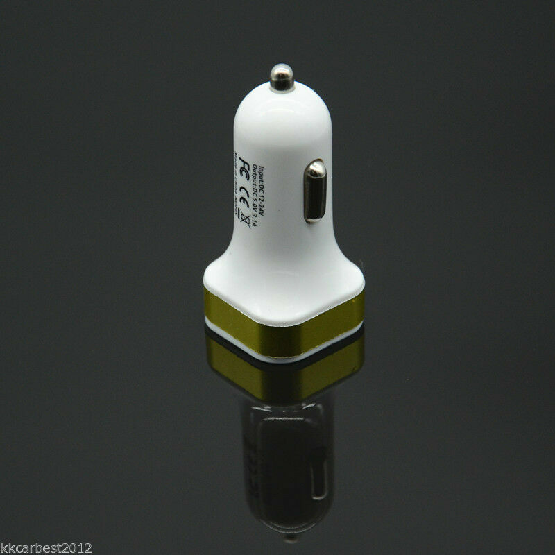Car for Smart Phone Power Charger Dual USB Vehicle Port Adapter Cigarette Lighter