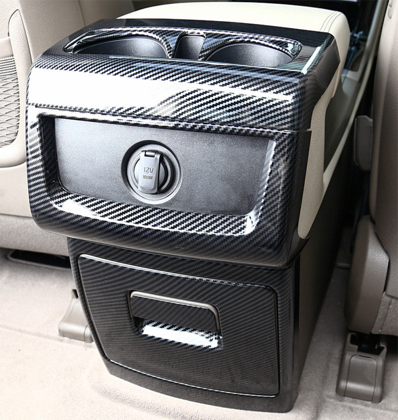 for Kia Carnival 2022-2023 Carbon Fiber Rear Air Outlet Anti-Kick Panel Trim kit