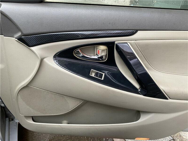 Carbon Fiber Inner Door Panel Cover Strip Trim for Toyota for Camry 6th 2007-2011