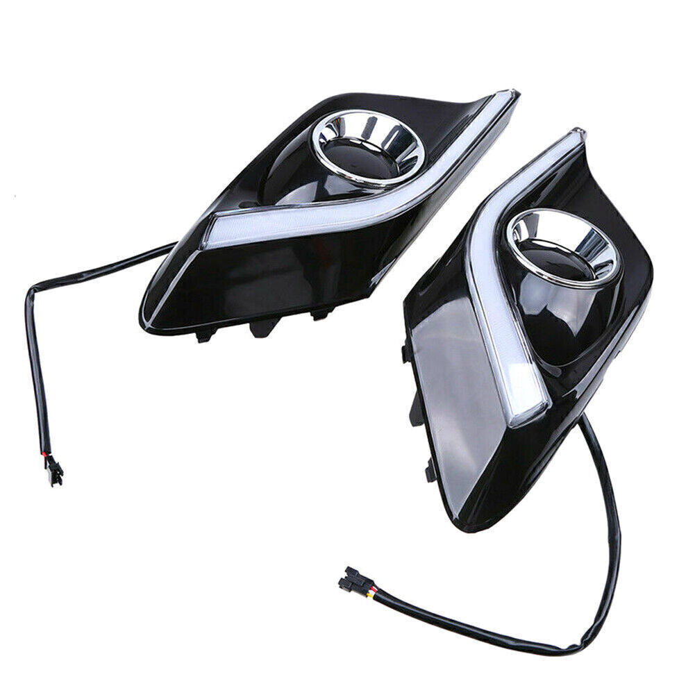 2Pcs LED Daytime Running Light Fit for Mazda 3 Axela Car Fog Lamp DRL 2014-2016 2015
