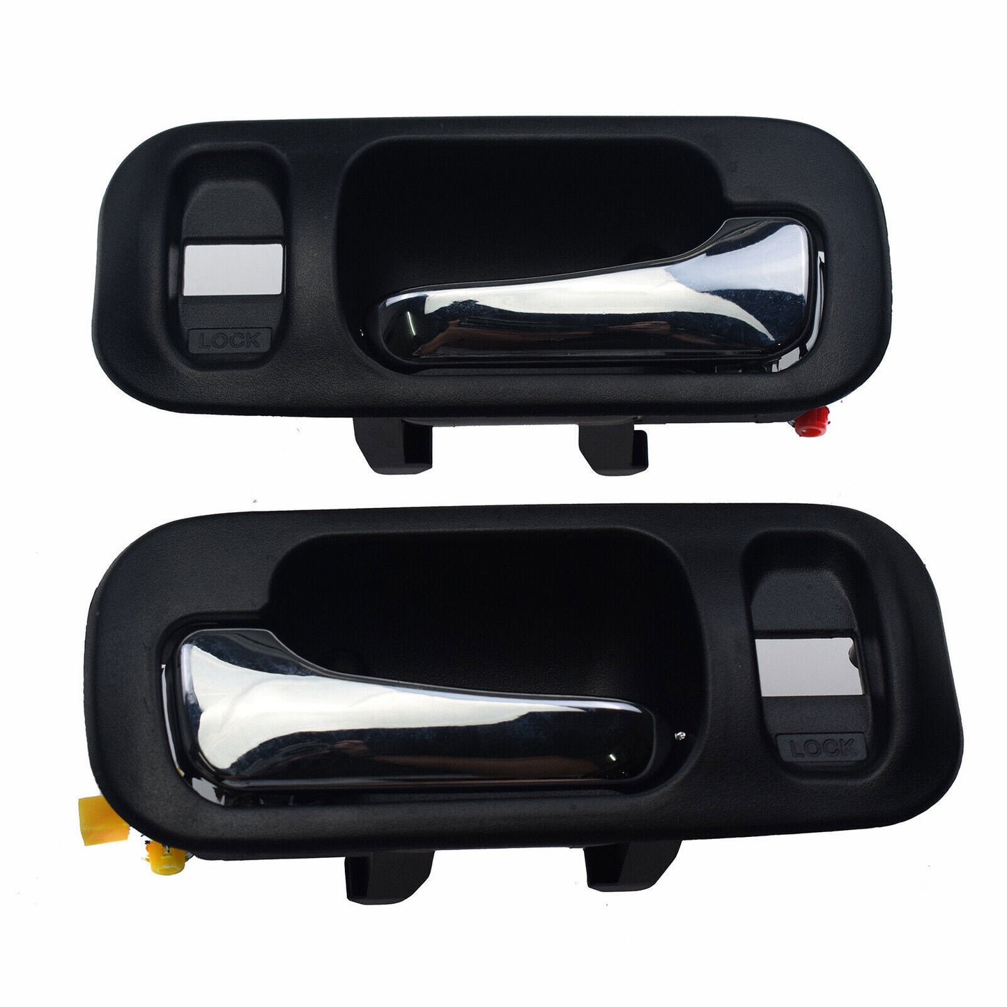 for Honda CR-V Odyssey Chrome Inside Door Handles Black 2PCS Front Left Right