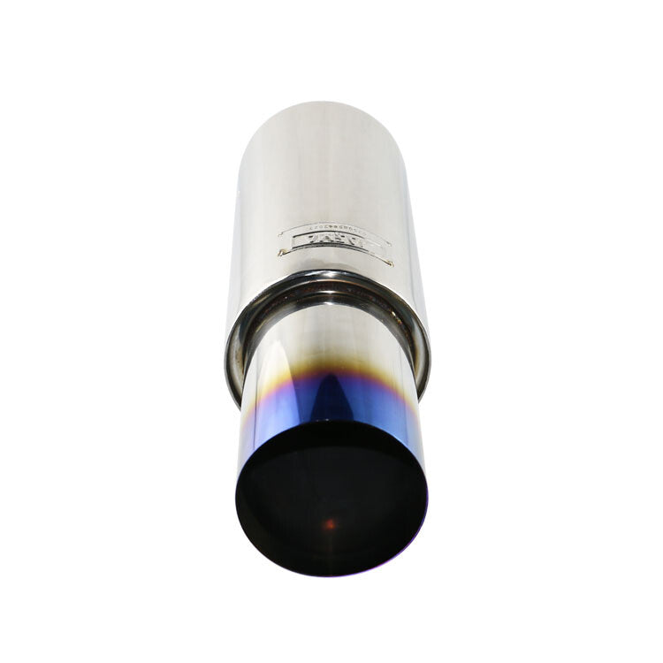 2.5 inch ID 4 inch OD Straight Flow Racing Exhaust Muffler Body 5 500mm Blue