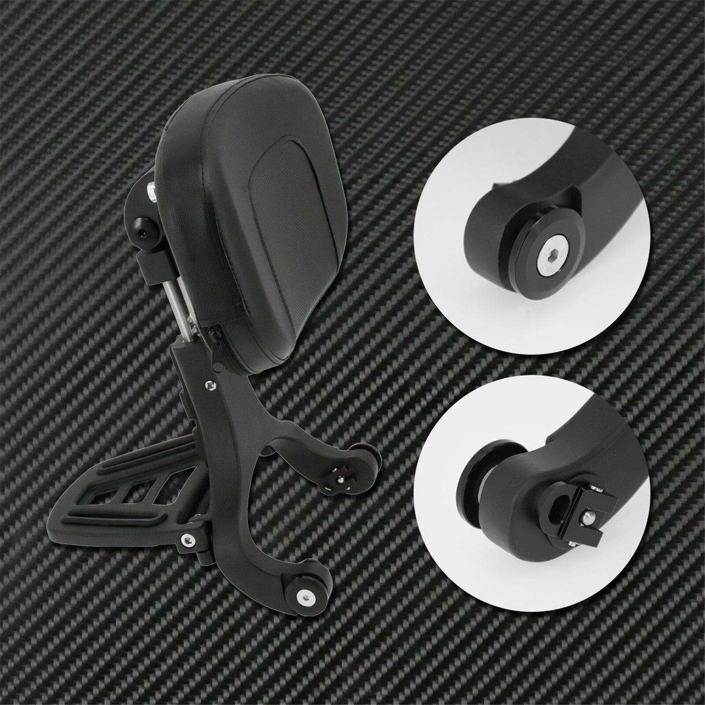 Adjustable Driver Passenger Backrest Fit For Indian Hard Bag Chieftain 15-19