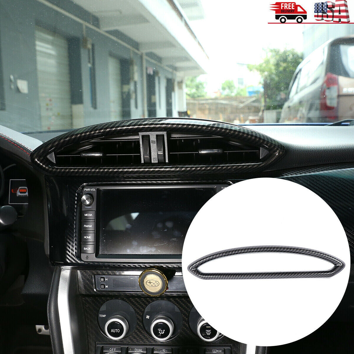 24-piece carbon fiber exterior center control trim for Hummer H2 2003-2007 SUV SUT US
