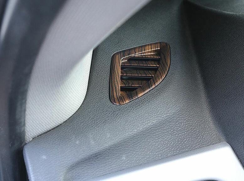 for BMW X1 F48 2016-2021 Pine Wood Grain Dashboard Upper Air Outlet Vent Trim