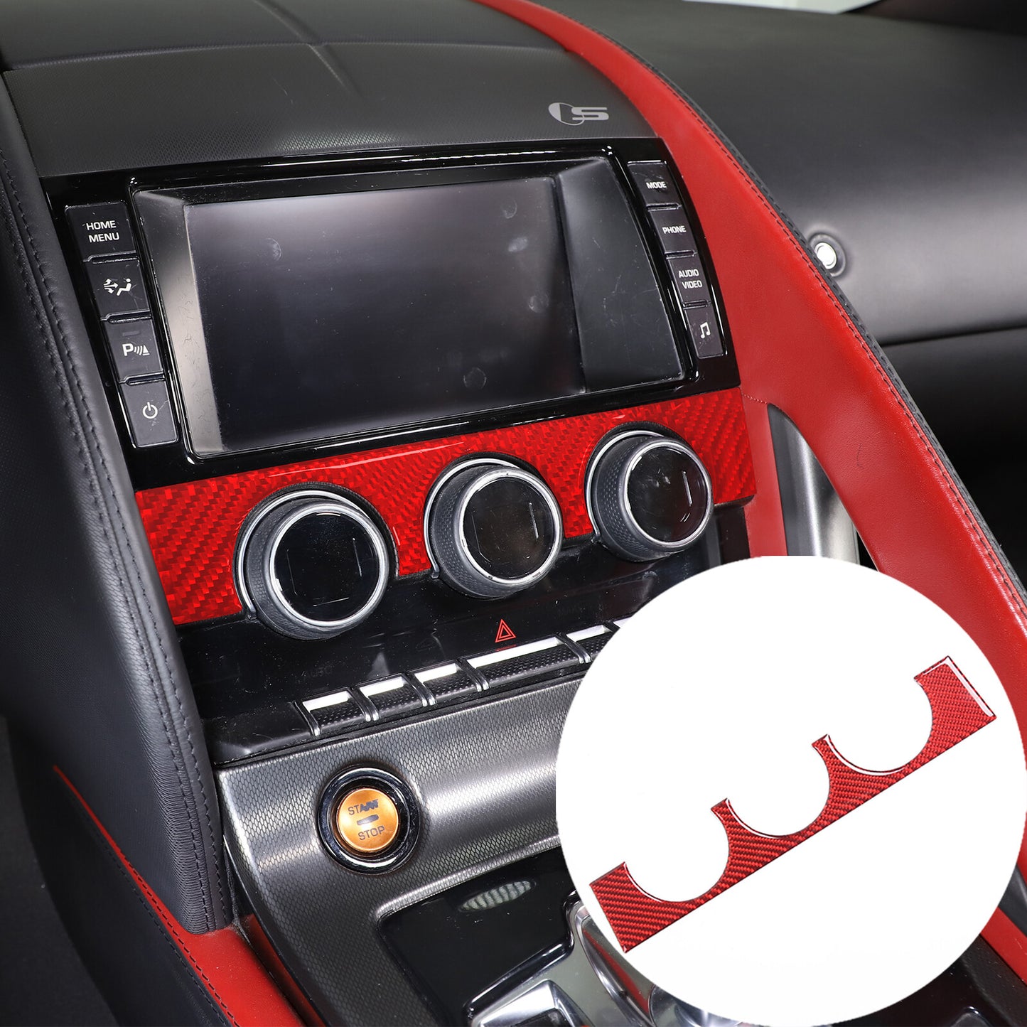 Carbon fiber dashboard center air vent trim for Toyota 86/ for Subaru BRZ USA