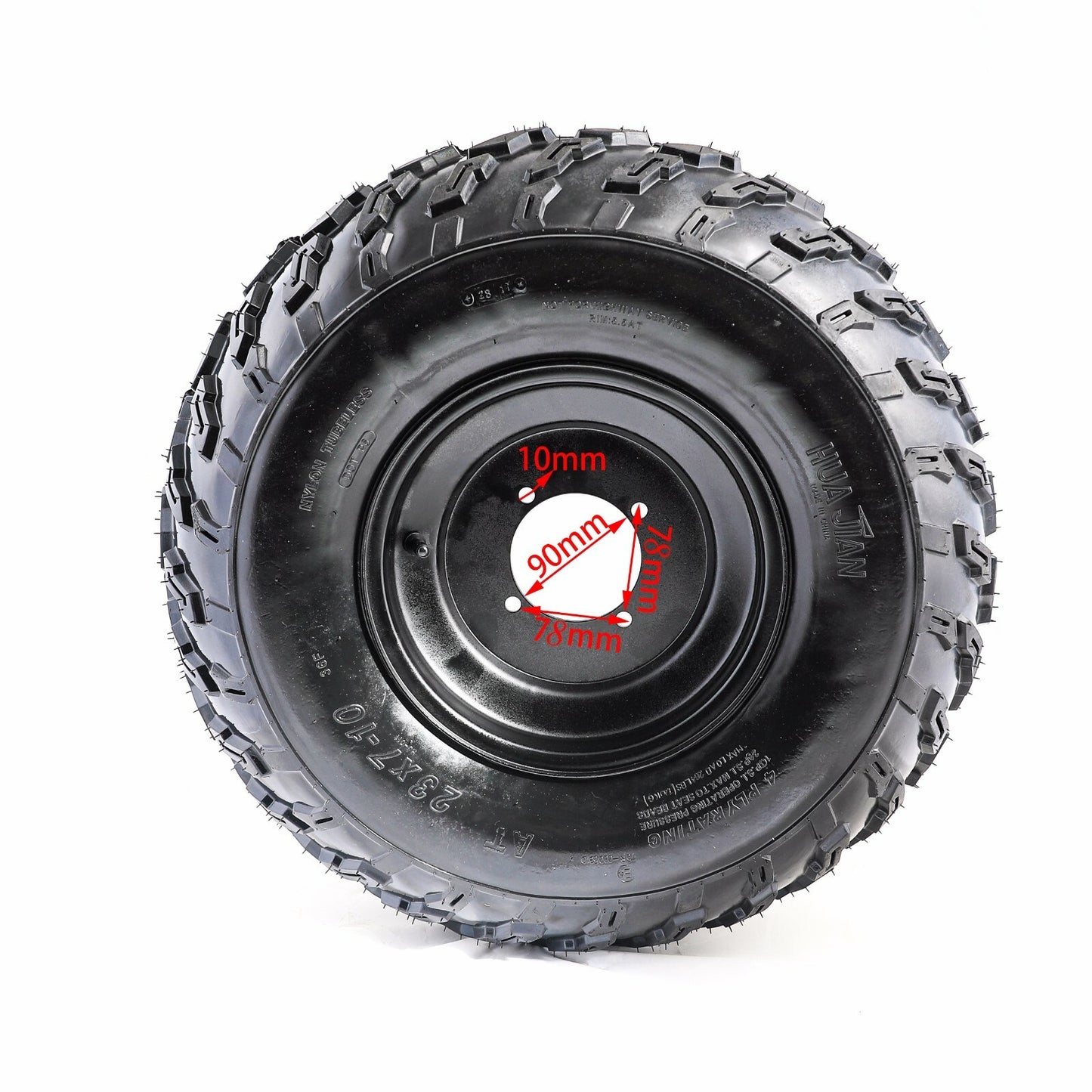 A pair of 23x7-10 tires and rims suitable for all-terrain vehicles, go-karts, for golf carts, 200cc, 250cc...