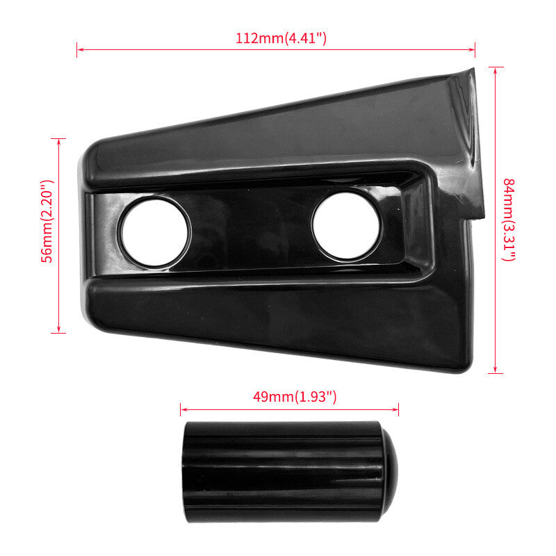2-Piece Engine Hood Hinge Cover for 2007-2018 for Jeep JK for Wrangler , Black, 2-Door 4-Door