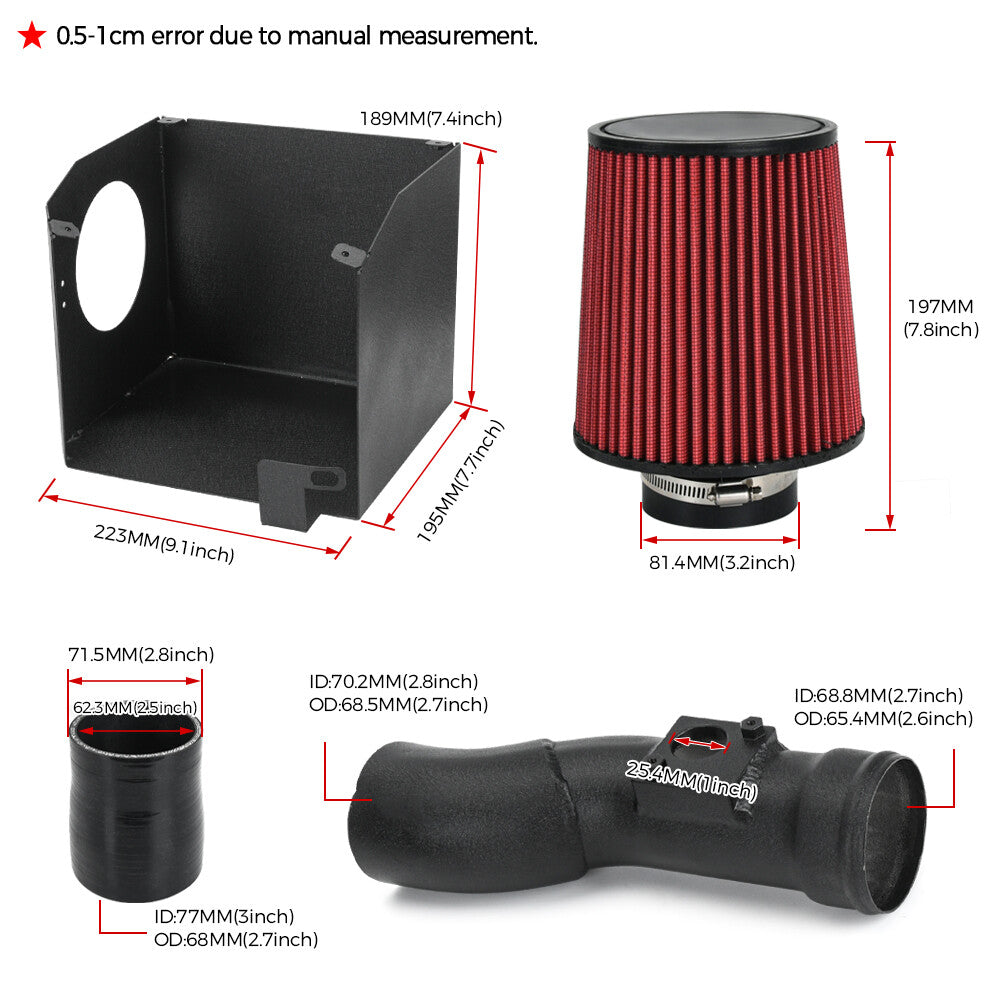 Cold Air Intake System for Honda for Civic 1.5L Turbo 2016-on With Heat Shield
