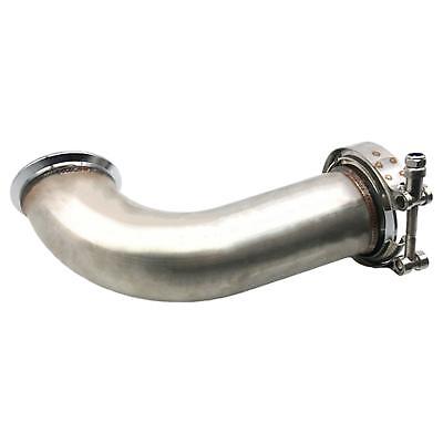 All-new 3-inch 90-degree Garrett V-band and clamp-on short-leg 6-inch universal downtube