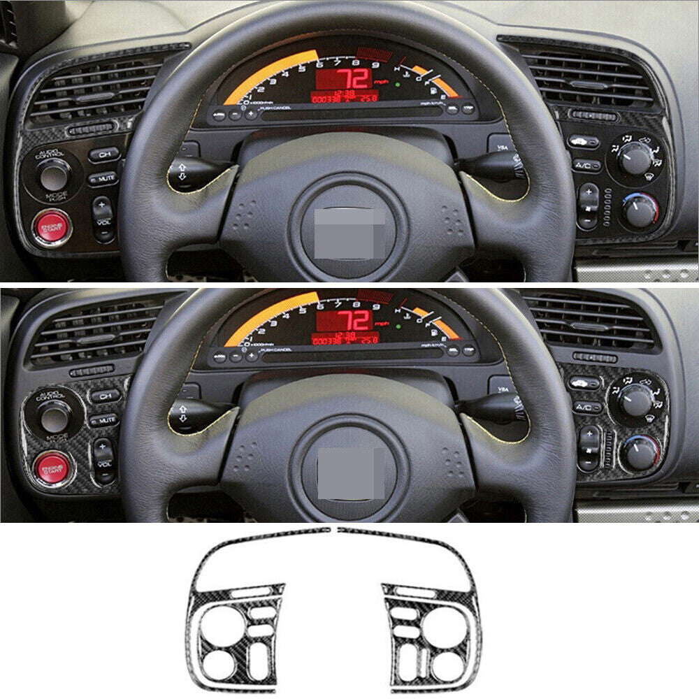 24Pcs Carbon Fiber Gear Shift Interior Full Set Trim Kit for Honda S2000 2004-09