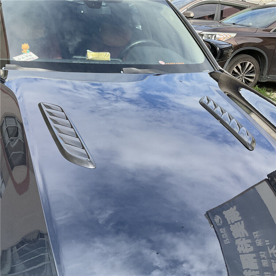 Car Wind Cap Carbon Fiber Look Air Intake Grill Louver Hood Trim Panel Scoop