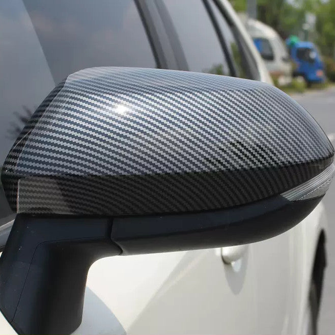 2X Carbon Fiber Look Door Rearview Mirror Cover Trim for Toyota for Corolla 19-2024