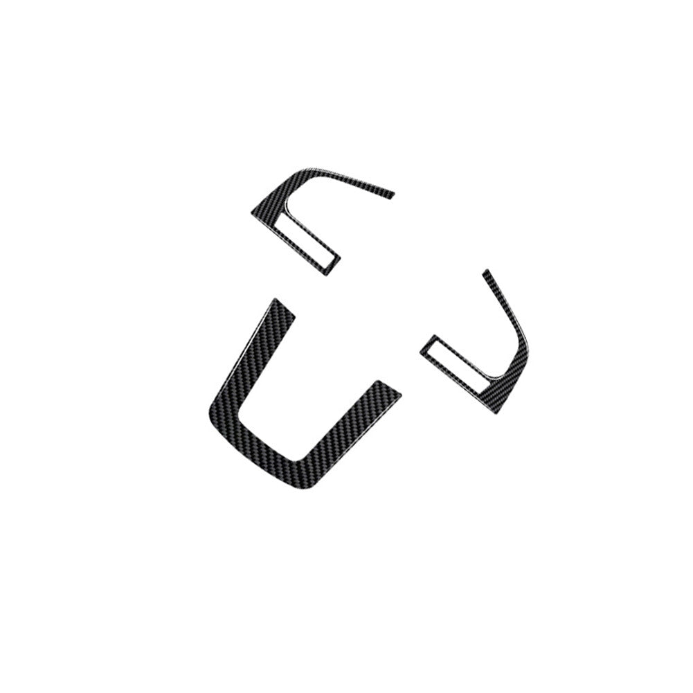 3X Carbon Fiber Steering Wheel Cover Trim for Subaru Outback Legacy 2015-2017