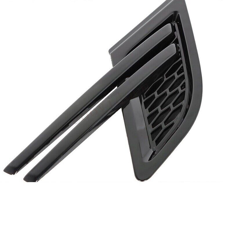 The gloss black fender vent grille on the left is for the 2014-2017 for Range Rover Sport.
