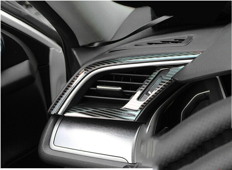 Middle Air Outlet Vent Cover Trim for Honda for Civic 2016-2021 Steel Carbon Fiber