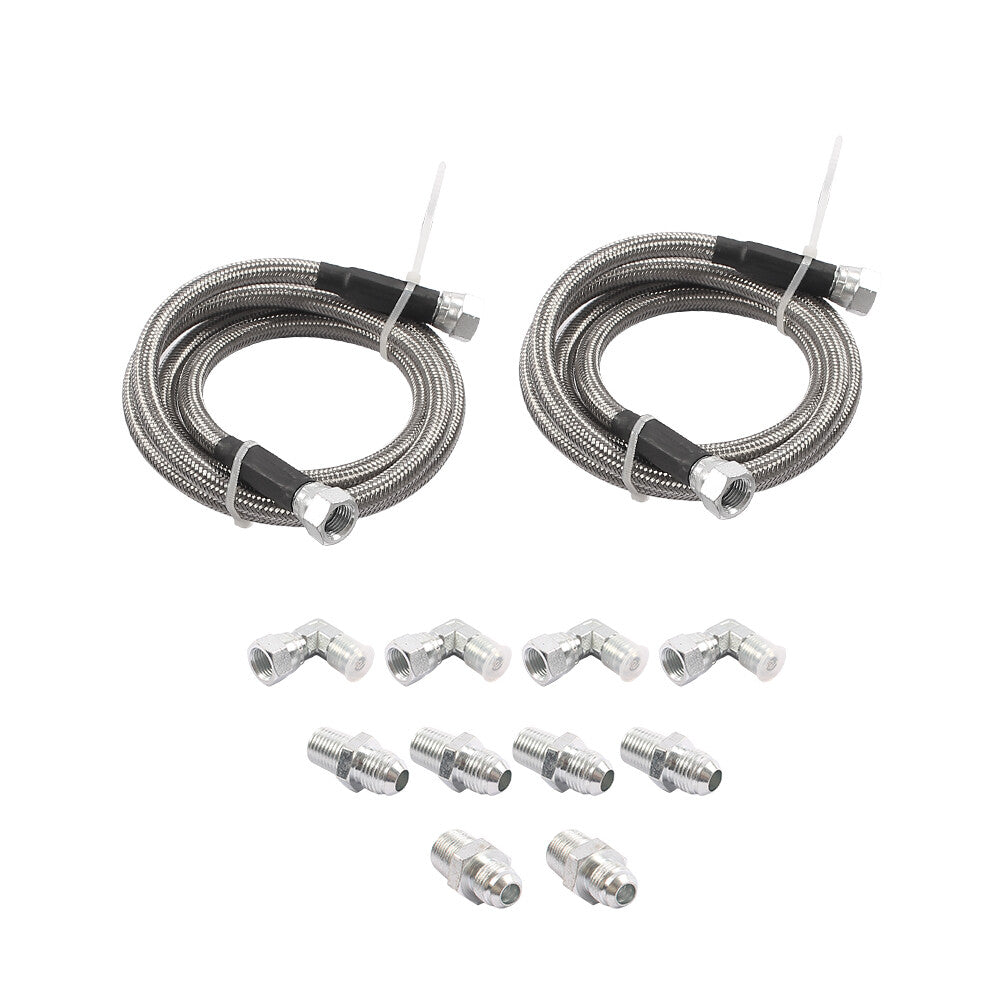 Transmission cooler hose fittings made of stainless steel braided wire, suitable for TH350/700R4/TH400