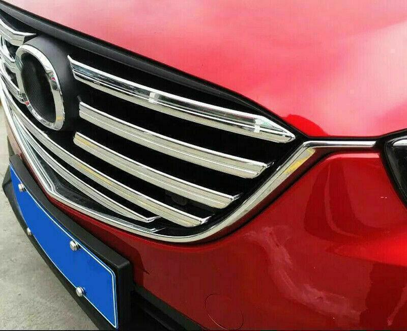 for Mazda CX-5 CX5 2016 Chrome Front Grill Grille Cover Trim Molding Strip 9X