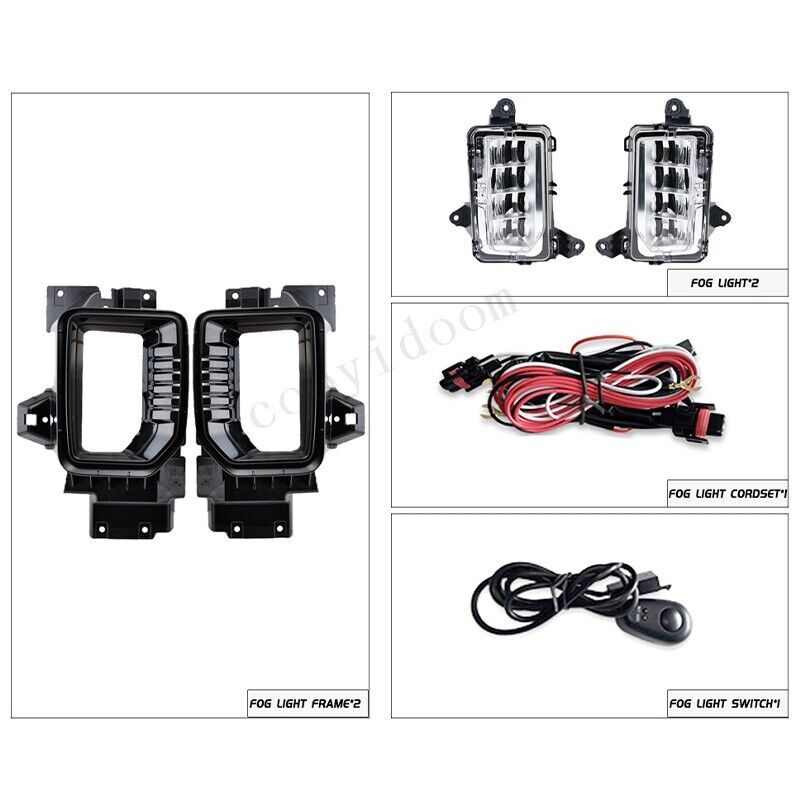 for GMC for Sierra 2500HD 3500HD 2019-2022 LED Fog Light Signal Wiring Switch Kit