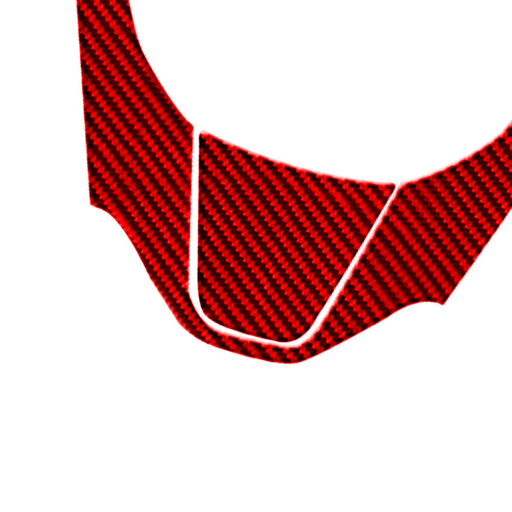 Red Carbon Fiber Interior Steering Wheel Chin Cover Trim for Mazda CX-9 2010-15