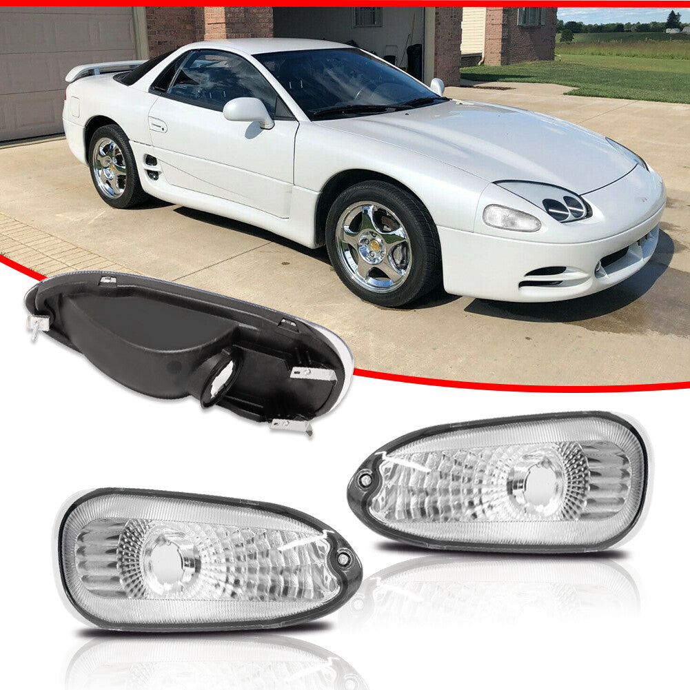 2-Pack Transparent Front Turn Signal Lens for Mitsubishi 3000GT (1994-1998)