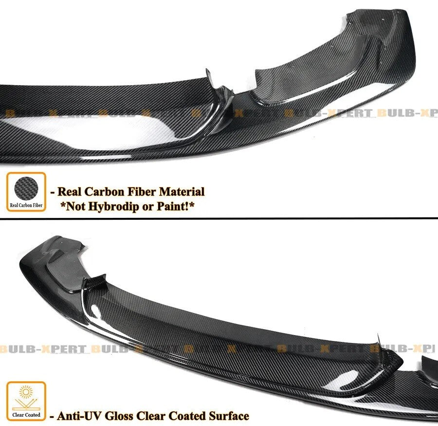 For 15-19 for BMW F80 M3 F82 F83 M4 LPT Style Carbon Fiber Front Bumper Lip Splitter