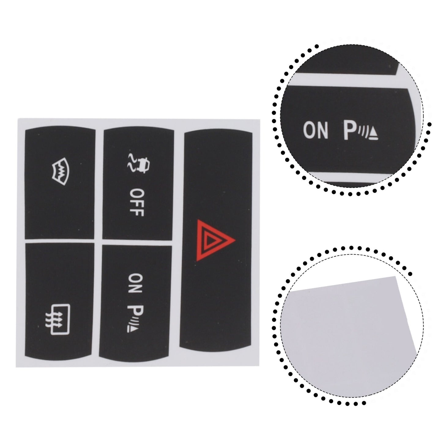 Premium vinyl stickers for Ford S-Max Hazard button defrosters and