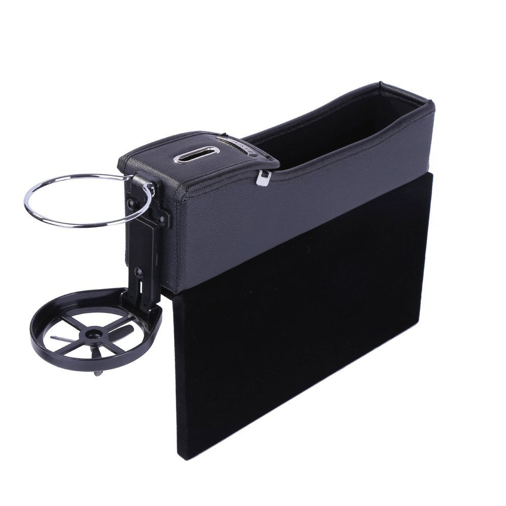 Car Right for Seat Storage Box Cup Holder Storage Catcher Gap Filler Coin Collector