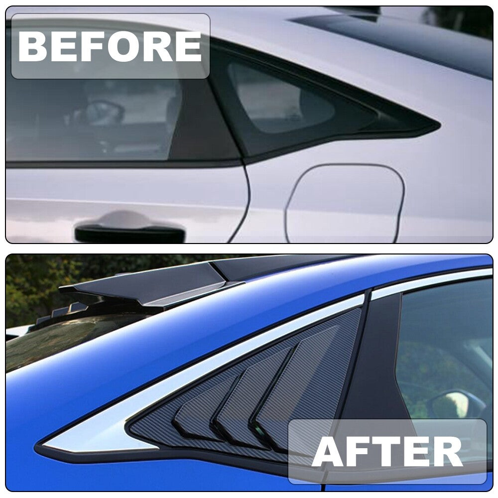 Car Side Window Louvers for Honda Sedan for Civic 22-25 Carbon Fiber Air Vent Cover